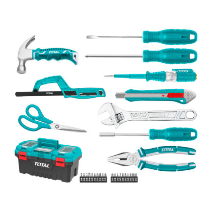 Boite-a-outils-avec-32-outils-à-main-Total