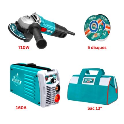 pack-poste-a-souder-160a-meuleuse-710w-avec-5-disques-sac-a-outils-13-pouces