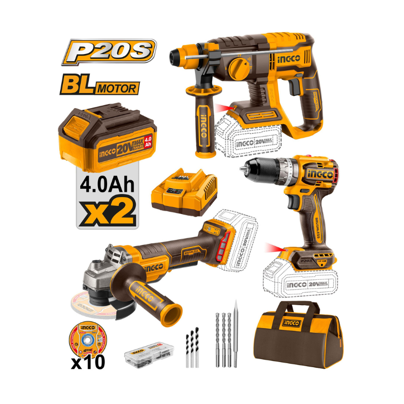 pack-sans-fil-perceuse-60nm-meuleuse-115mm-marteau-perforateur-20v-et-accessoires-ة pack-sans-fil-perceuse-60nm-meuleuse-115mm-marteau-perforateur-20v-et-accessoires