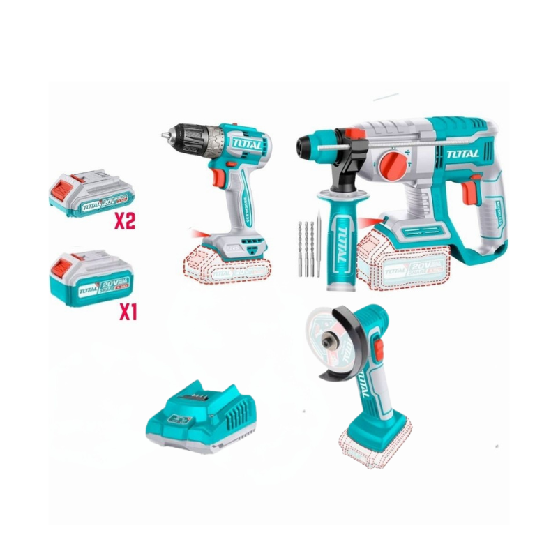 pack-total-marteau-perforateur-20v-visseuse-mini-meuleuse-20v-sac-a-outils-12kg pack-total-marteau-perforateur-20v-visseuse-mini-meuleuse-20v-sac-a-outils-12kg