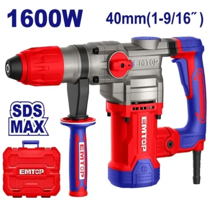 Marteau rotatif SDS Max 1600W ERHRM1608 Emtop Maroc