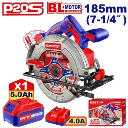 Scie circulaire sans fil ELCS18513 Emtop Maroc