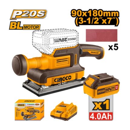 Ponceuse de finition sans fil INGCO