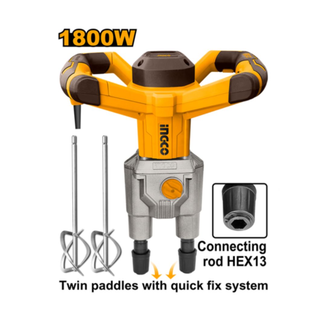 Pistolet-pneumatique-dingqi-58 Malaxeur à peinture et béton 1800W INGCO