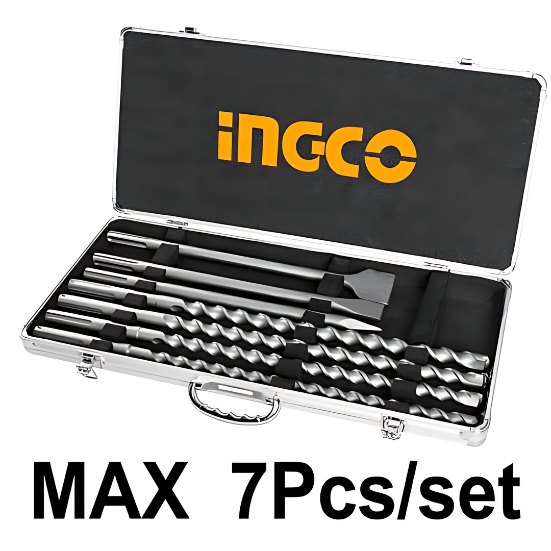 jeu-7-pcs-sds-max-ingco (1) Jeu 7 pcs SDS Max INGCO