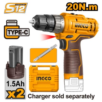 Perceuse à percussion sans fil INGCO 12V